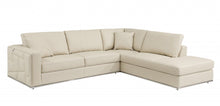 Load image into Gallery viewer, Italian Leather Reclining L Shaped 2 Piece Corner Sectional - Beige