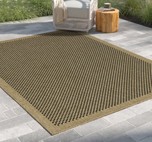 Load image into Gallery viewer, Earth - 5'3" X 7'3" Indoor, Outdoor Area Rug, Polypropylene - Jute / Black