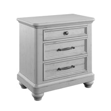 Load image into Gallery viewer, 3 Drawer Nightstand With USB - Gray - Wood