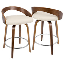 Load image into Gallery viewer, Grotto - Mid-Century Modern, Counter Stool With Swivel (Set of 2)