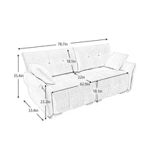 Load image into Gallery viewer, Modern Sofa & Pillows, Textured Cover, High Rebound Cushions