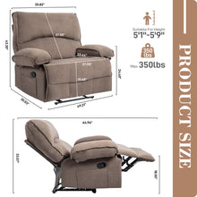 Load image into Gallery viewer, Oversized Manual Recliner Chair Sofa For Living Room