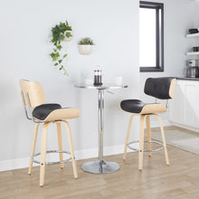 Load image into Gallery viewer, Bistro - Contemporary Adjustable Round Bar Table - Silver