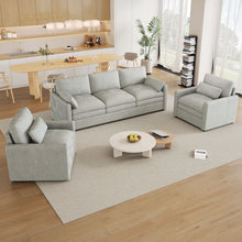 Load image into Gallery viewer, Cloud Sofa Set Couch For Living Room - Light Gray