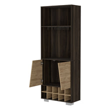 Load image into Gallery viewer, Corner Bar Cabinet With Multiple Shelves - Dark Brown