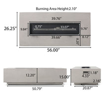 Load image into Gallery viewer, Modern Rectangle Fire Table 50, 000 Btu