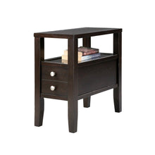 Load image into Gallery viewer, 24" End Table With Two Drawers - Brown