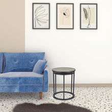 Load image into Gallery viewer, Solid Wood Round Nested Tables (Set of 2) - Dark Gray And Light Gray