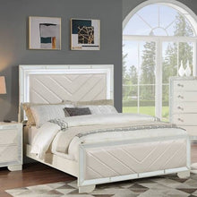 Load image into Gallery viewer, 3 Piece Bedroom Contemporary Set, Bed With LED Lights And 2 Nightstands