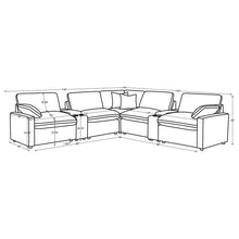 Load image into Gallery viewer, Modular Power Reclining With Lift Top Consoles, 7 Piece Configuration - Dark Gray