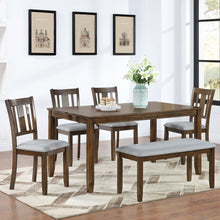 Load image into Gallery viewer, Kitchen Dining Set, Rectangular Dining Table With Upholstered Chairs