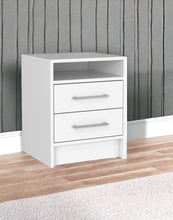 Load image into Gallery viewer, 15.7" x 14.7" x 19.9" Two Drawer Faux Wood Nightstand - White
