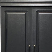 Load image into Gallery viewer, 71" Wood Two Door Two Drawer Manufactured Wood Combo Dresser - Black