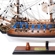 Load image into Gallery viewer, Hand Painted 1700 Goto Predestination Medium Model Boat - Blue / Brown