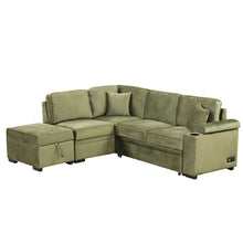 Load image into Gallery viewer, Sleeper Sofa Bed, 2 In 1 Pull Out Sofa Bed L Shape Couch With Storage Ottoman For Living Room, Bedroom Couch And Small Apartment
