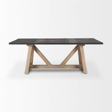 Load image into Gallery viewer, 84" Solid Wood Trestle Base Dining Table - Brown
