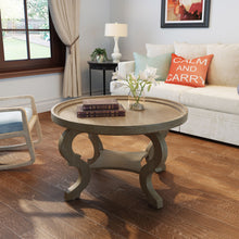 Load image into Gallery viewer, Elegant Coffee Table With Rimmed Top And Curved Design