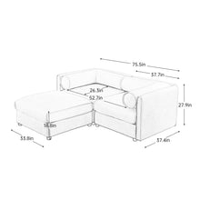 Load image into Gallery viewer, Contemporary Elegant Sofa With Storage And Ottoman