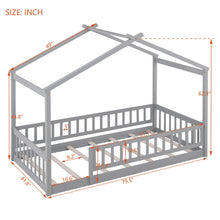 Load image into Gallery viewer, Bed House Bed Frame With Fence