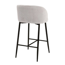 Load image into Gallery viewer, Fran - Pleated Waves Contemporary Fixed Height Counter Stool (Set of 2)