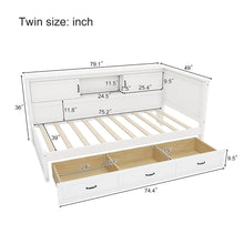 Load image into Gallery viewer, L Shaped Bed Frame With Drawer And And Bookcase With LED Downlight And USB Port