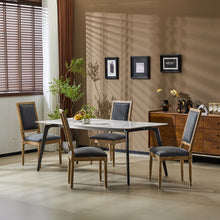 Load image into Gallery viewer, French Country Style Dining Chair With Upholstered Seating And Fluted Legs