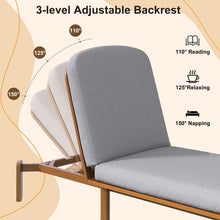 Load image into Gallery viewer, Outdoor Chaise Lounge With Adjustable Backrest