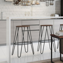 Load image into Gallery viewer, Simeon - Multifunctional Metal Stool With Wood Seat