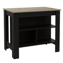 Load image into Gallery viewer, 41" Kitchen Island With Storage - Natural / Black