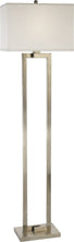 Load image into Gallery viewer, Traditional Shaped Floor Lamp With White Rectangular Shade - Nickel