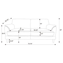 Load image into Gallery viewer, Dania - 2 Piece Upholstered Crescent Arm Sofa Set - Rust