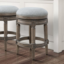 Load image into Gallery viewer, Rustic Elegance Backless Swivel Stool
