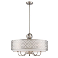 Load image into Gallery viewer, 18" 6 Light Dimmable Chandelier With Shades - Nickel