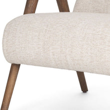 Load image into Gallery viewer, Linen and Solid Wood Arm Chair - Cream / Brown