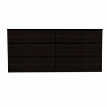 Load image into Gallery viewer, Six Drawer, Double Dresser - Black
