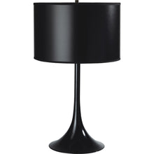 Load image into Gallery viewer, Minimalist Metal Table Lamp With Black Classic Drum Shade - Black
