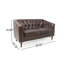 Load image into Gallery viewer, Sophisticated Loveseat With Diamond Stitched Detailing