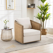 Load image into Gallery viewer, Barrel, Comfy Round Accent Sofa Chair With 360 Degree Swivel, Leisure Arm