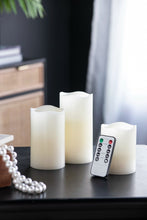 Load image into Gallery viewer, LED Candles With Remote Timer (Set of 3) - Ivory
