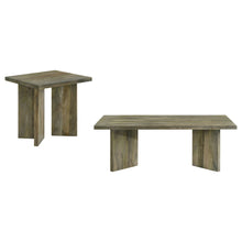 Load image into Gallery viewer, Neskowin - 2 Piece And End Table Set With Geometric Panels - Brown