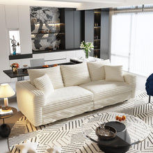 Load image into Gallery viewer, Deep Seat Convertible Sofa With Soft Pillows And Ottomans