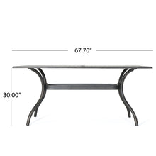 Load image into Gallery viewer, Enchantia - Outdoor Rectangular Dining Table With Weave Tabletop And Flared Legs - Copper