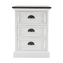 Load image into Gallery viewer, Three Drawer Wood Nightstand - White And Brown