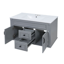 Load image into Gallery viewer, French Simple Style Wall Mounted Bathroom Cabinet With Sink