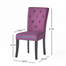 Load image into Gallery viewer, Upholstered Dining Chairs, Fabric Side Chairs, For Dining Room, Kitchen And Living Room (Set of 2) - Dark Purple