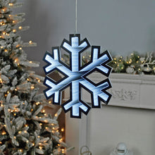 Load image into Gallery viewer, Christmas Snowflakes Tabletop Sign With LED (633786) - White