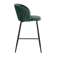 Load image into Gallery viewer, Fran - Pleated Waves Contemporary Fixed Height Counter Stool (Set of 2)