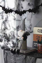 Load image into Gallery viewer, Sitting Gnome With Wings & Plaid Hat, For Halloween Decor