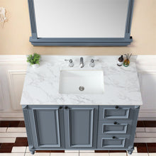 Load image into Gallery viewer, Elegant Sintered Stone Bathroom Vanity Top With Rectangular Undermount Ceramic Sink