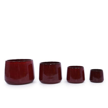 Load image into Gallery viewer, 4 Pieces Planter Pot, Indoor Outdoor Flowerpot For Patio, Garden, Or Windowsills - Bean Paste Red